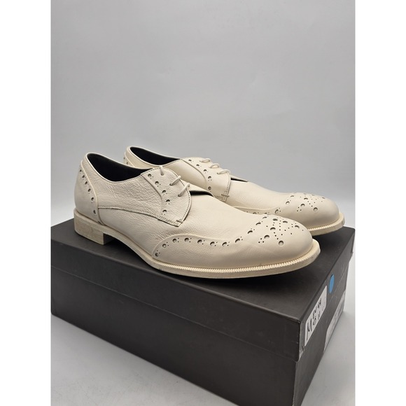 Robert Clergerie Brogue Shoes Mens Size 11 White Leather P/GABY01 Dress New